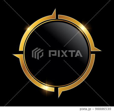Golden Circle Frame Logo Vector iconのイラスト素材 [98886530] - PIXTA
