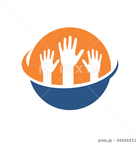 Hand Up Together Logo Vector Icon 98886852