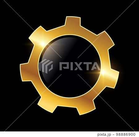 Golden Gear Logo vector Icon 98886900