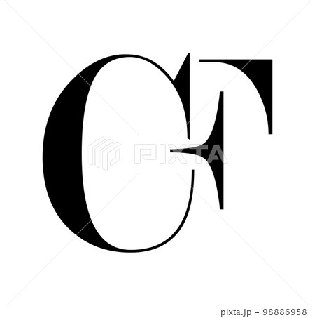 Monogram Logo vector Initial Letters CFのイラスト素材 [98886958] - PIXTA