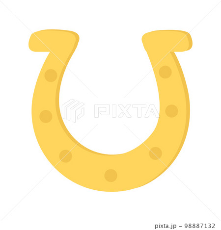 Cute golden horseshoe. Good luck symbol. Cute golden horseshoe. Good luck symbol. 98887132