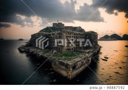軍艦島のCGイメージ 軍艦島のCGイメージ 98887592
