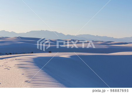 White sand dunes White sand dunes 98887693