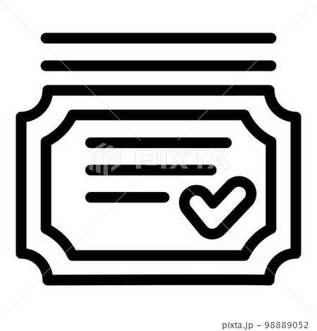 Quality license icon. Outline quality license vector icon for web design isolated on white background 98889052