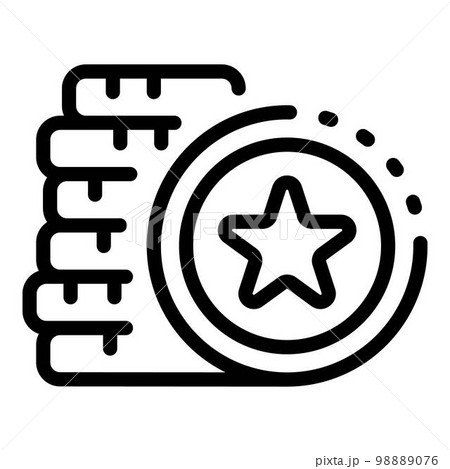 Casino coin icon. Outline casino coin vector icon for web design isolated on white background Casino coin icon. Outline casino coin vector icon for web design isolated on white background 98889076