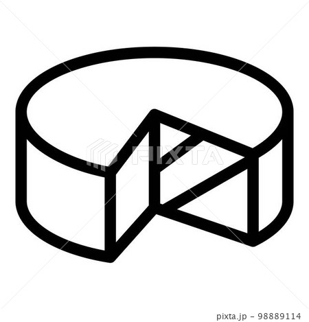 Traditional cheese icon. Outline traditional cheese vector icon for web design isolated on white background 98889114