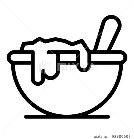 Homemade bowl food icon. Outline homemade bowl food vector icon for web design isolated on white background 98889602