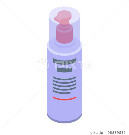 Softener foam bottle icon. Isometric of softener foam bottle vector icon for web design isolated on white background Softener foam bottle icon. Isometric of softener foam bottle vector icon for web design isolated on white background 98889832