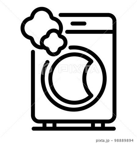 Full waching machine icon. Outline full waching machine vector icon for web design isolated on white background Full waching machine icon. Outline full waching machine vector icon for web design isolated on white background 98889894