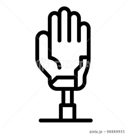 Hand handicapped icon. Outline hand handicapped vector icon for web design isolated on white background Hand handicapped icon. Outline hand handicapped vector icon for web design isolated on white background 98889935