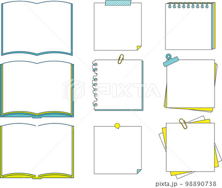 文具の形をしたフレームセット 文具の形をしたフレームセット 98890738