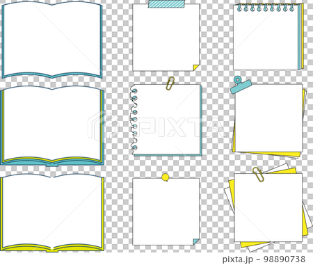 文具の形をしたフレームセット 文具の形をしたフレームセット 98890738