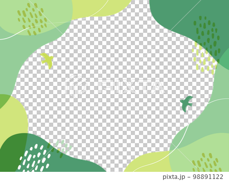 新緑や森をイメージしたおしゃれな曲線フレーム 98891122