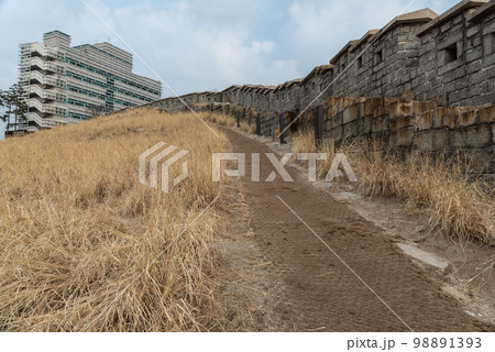 Seoul City Wall fortress protecting capital of South Korea Seoul City Wall fortress protecting capital of South Korea 98891393