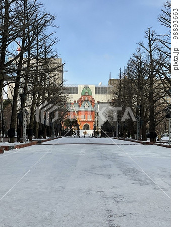 観光客のために用意されたであろうハリボテの道庁は工事用養生シートに描かれています1 98893663