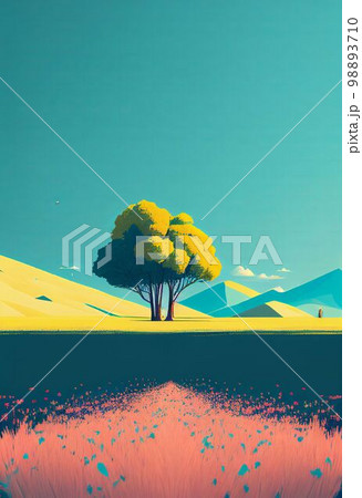Superb minimalism tree on landscape winter in pastel color Created with Generative AI technology. Superb minimalism tree on landscape winter in pastel color Created with Generative AI technology. 98893710