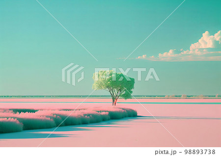 Superb minimalism tree on landscape winter in pastel color Created with Generative AI technology. Superb minimalism tree on landscape winter in pastel color Created with Generative AI technology. 98893738