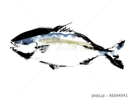 鰤の手描き和風イラスト 98894041