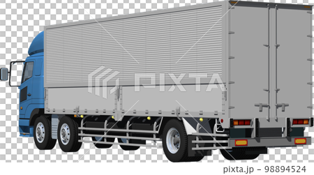 Original heavy-duty truck van cutout image illustration that does not make you imagine a specific manufacturer 98894524