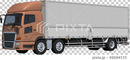 Original heavy-duty truck van cutout image illustration that does not make you imagine a specific manufacturer 98894535