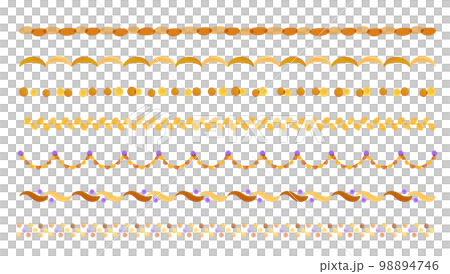 Brown hand drawn style cute decorative ruled line set 98894746