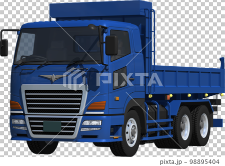 Original large dump truck cutout image illustration that does not make you imagine a specific manufacturer 98895404