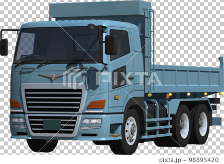 Original large dump truck cutout image illustration that does not make you imagine a specific manufacturer Original large dump truck cutout image illustration that does not make you imagine a specific manufacturer 98895420