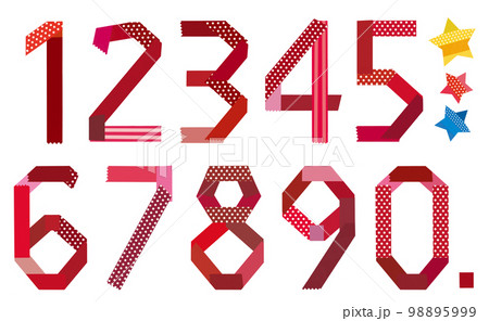 マステ_数字red 98895999