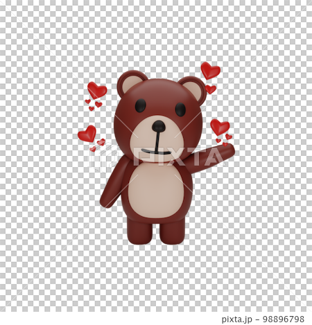 3d rendering of teddy bear valentine's day concept 3d rendering of teddy bear valentine's day concept 98896798