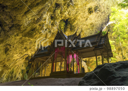 The Kuhakaruhat pavilion in the Phraya Nakhon Cave at Prachuap Khiri Khan, Thailand  98897050