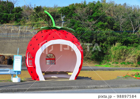 【長崎県】イチゴのフルーツバス停(井崎) 【長崎県】イチゴのフルーツバス停(井崎) 98897584