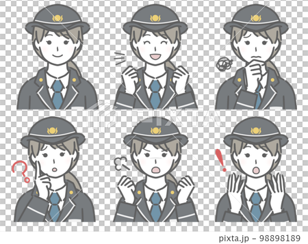 年輕制服女人面部表情集 98898189