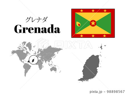 グレナダ　国旗/地図/領土