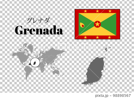 格林納達國旗/地圖/領土 98898567