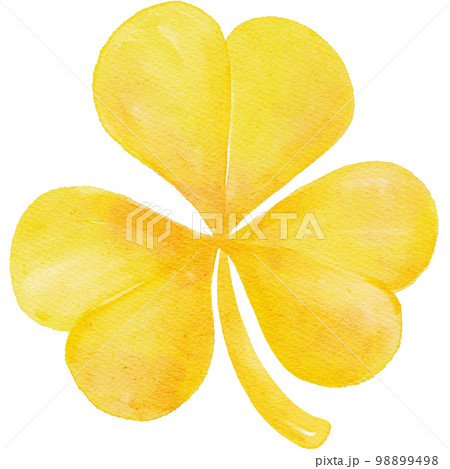 watercolour st Patrick lucky yellow clover three leaf cartoon hand painting watercolour st Patrick lucky yellow clover three leaf cartoon hand painting 98899498