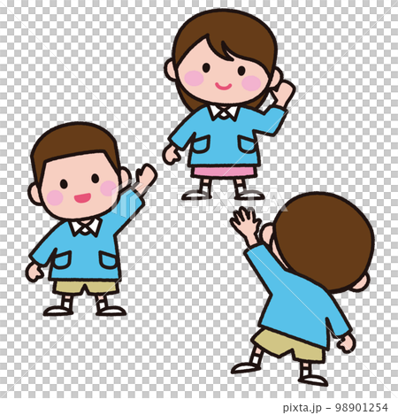 一起玩耍的幼兒園小朋友 98901254