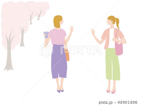 挨拶する女性 98901806