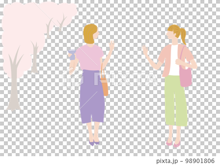 挨拶する女性 98901806
