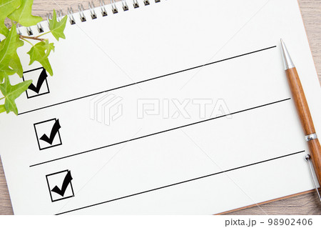 チェックリストとボールペン チェックリストとボールペン 98902406