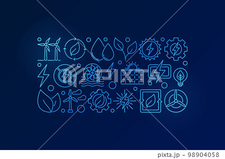 Eco energy blue illustration Eco energy blue illustration 98904058