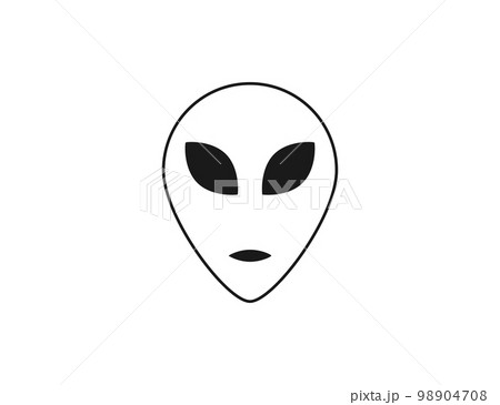 Alien head, character icon. Vector illustration. Alien head, character icon. Vector illustration. 98904708