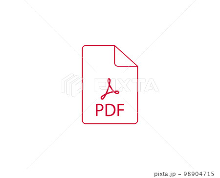 Document, pdf, format icon. Vector illustration. 98904715