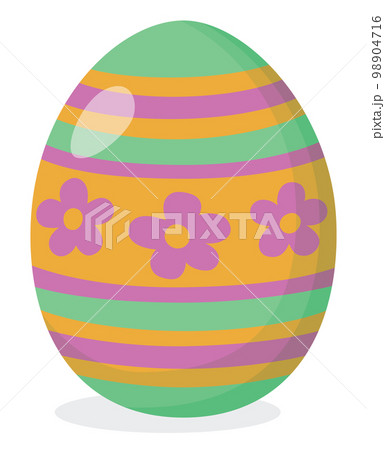 花模様のイースターの卵のイラスト 98904716