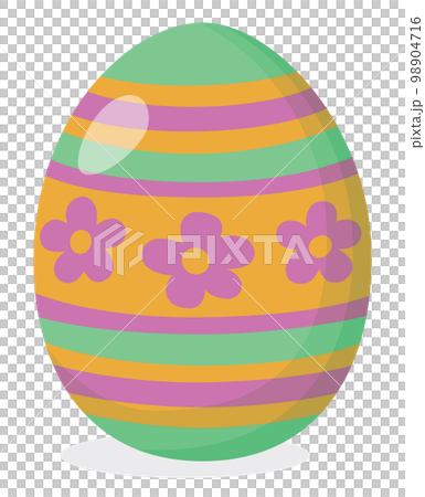 花模様のイースターの卵のイラスト 98904716