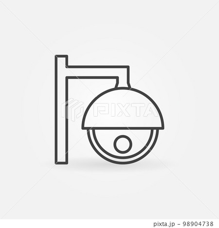 CCTV camera line icon. Video monitoring symbol 98904738