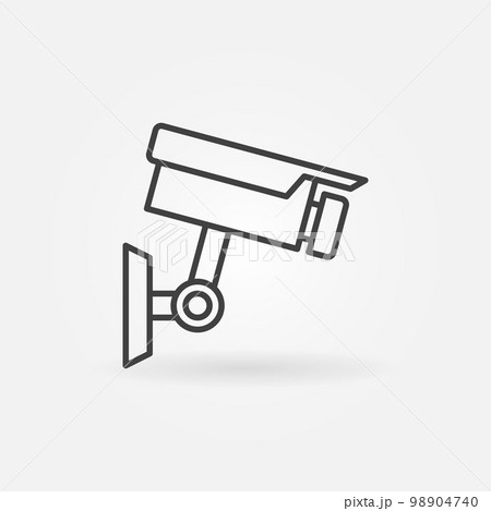 CCTV camera icon - vector camera outline symbol 98904740