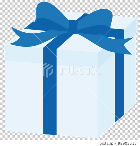square gift box with blue ribbon square gift box with blue ribbon 98905513