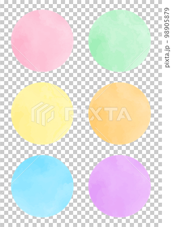 Beautiful and easy-to-use watercolor-like circle pastel set Beautiful and easy-to-use watercolor-like circle pastel set 98905879