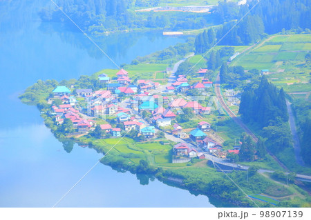只見線 大志俯瞰(尻吹峠俯瞰) 只見線 大志俯瞰(尻吹峠俯瞰) 98907139