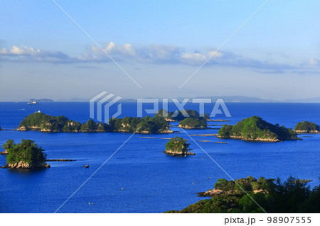 【長崎県】晴天の九十九島(佐世保 船越) 【長崎県】晴天の九十九島(佐世保 船越) 98907555